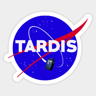 Tardis Nasa Space Parody Sticker